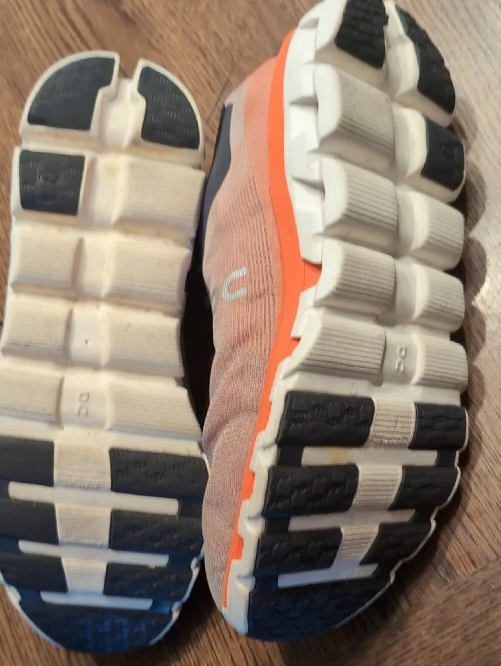 On Cloud US 10 Women's Athletic Shoes - Orange, Tan, with Black